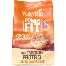  Yukybio bio powerfit mini kréker fehérjével,vörös lencsével 150 g