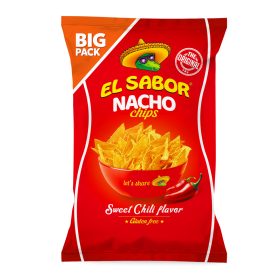 El sabor big nacho chips gluténmentes édes chili 180 g