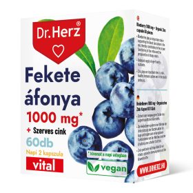 Dr.herz fekete áfonya 500mg+szerves cink kapszula 60 db