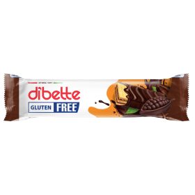   Dibette kakaós ét mártott, kakaós krémmel töltött ostya fruktózzal gluténmentes 26 g