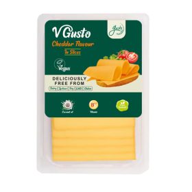 Gusto vegán készítmény szeletelt cheddar ízű 140 g