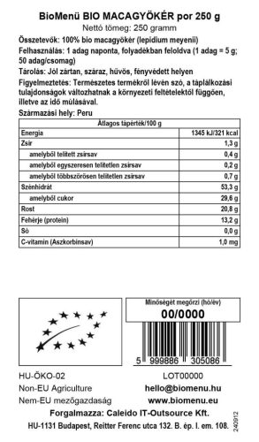 BioMenü BIO MACAGYÖKÉR por 250 g