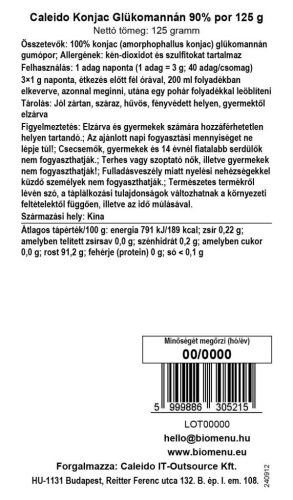 Caleido Konjac Glükomannán 90% por 125 g