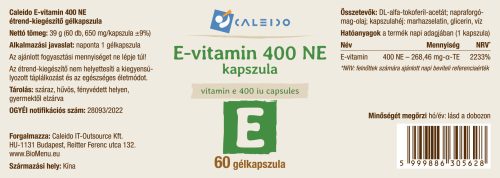 Caleido E-VITAMIN 400 NE gélkapszula 60 db