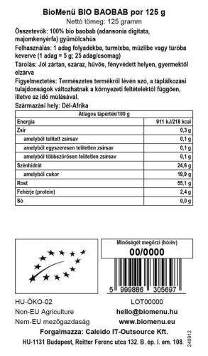 BioMenü BIO BAOBAB por 125 g
