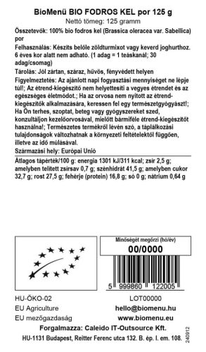 BioMenü BIO FODROS KEL por 125 g