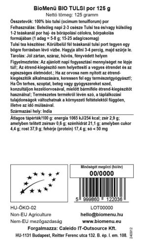 BioMenü BIO TULSI por 125 g