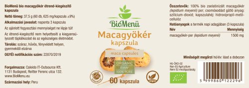 BioMenü BIO MACAGYÖKÉR kapszula 60 db