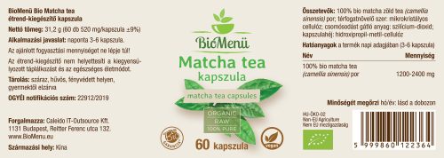 BioMenü BIO MATCHA TEA kapszula 60 db