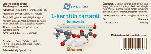 Caleido L-KARNITIN TARTARÁT kapszula 60 db