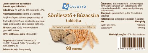 Caleido SÖRÉLESZTŐ + BÚZACSÍRA tabletta 90 db