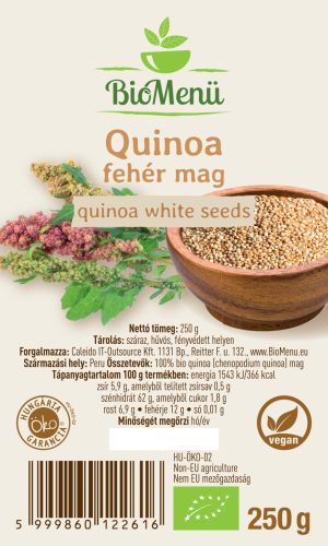 BioMenü BIO QUINOA fehér mag 250 g