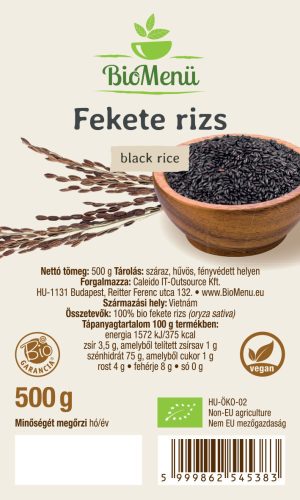 BioMenü BIO FEKETE RIZS 500 g
