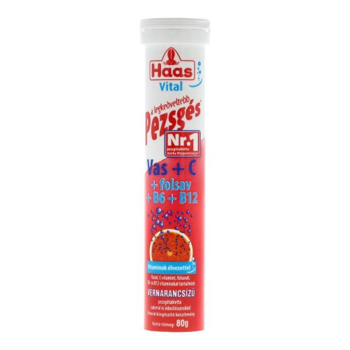 Haas pezsgőtabletta vas+c