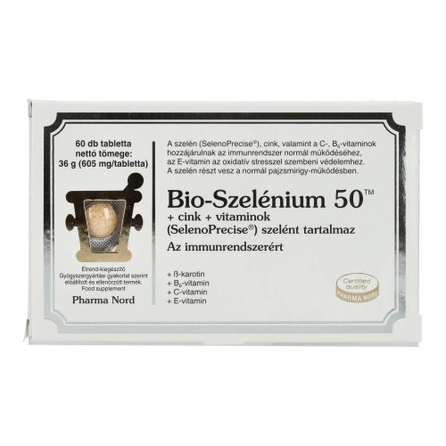 Bio-szelénium 50+cink+vitaminok 60 db