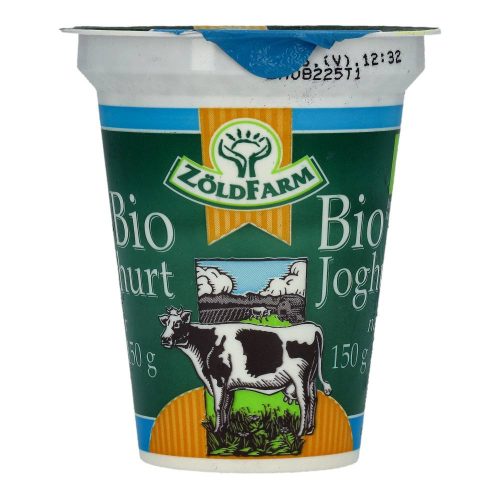 Zöldfarm bio joghurt natúr 150g 40n