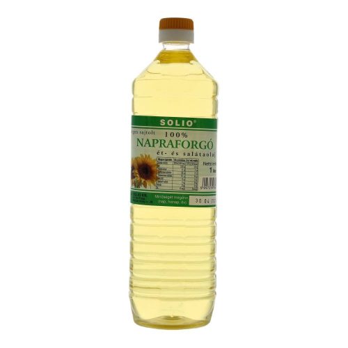 Solio hidegen sajtolt napraforgó étolaj