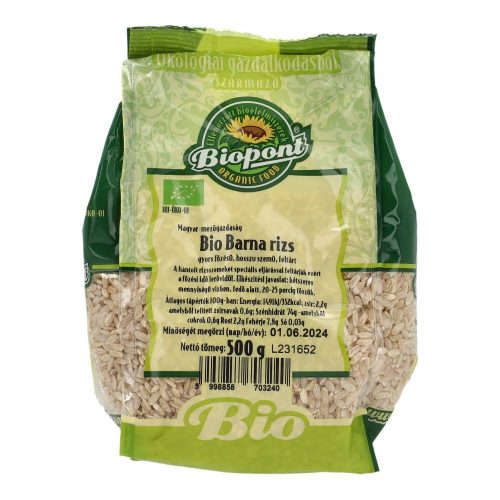 Biopont bio barnarizs gyorsfőzésű 500g