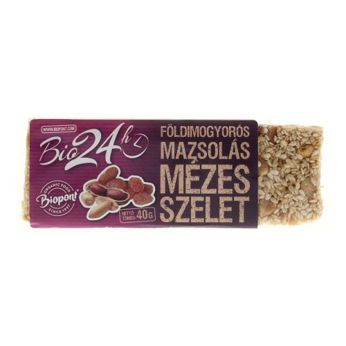 Biopont bio mézes szelet földimogyorós