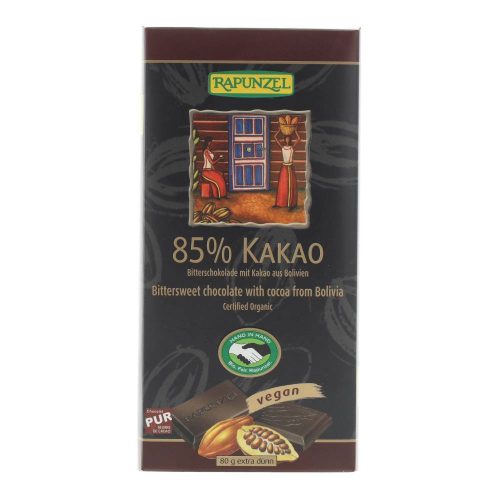Rapunzel bio keserűcsoki 85% vegán 80g