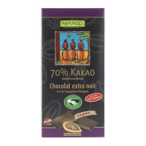 Rapunzel bio keserűcsoki 70% vegán 80g