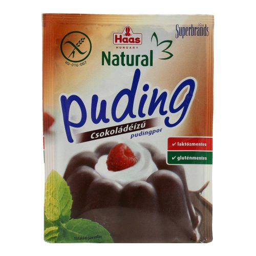 Haas pudingpor csokoládé gluténmentes