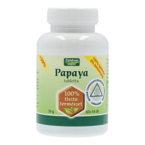 Zöldvér papaya tabletta 60+18 db