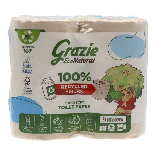 Grazie natural toalettpapír 2rétegű 8db
