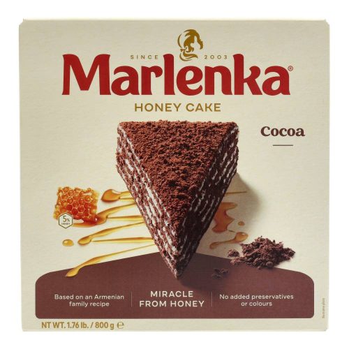 Marlenka mézes torta kakaó 40n