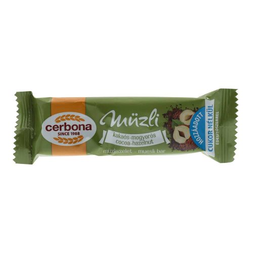 Cerbona müzliszelet cukormentes Kakaós-mogy.