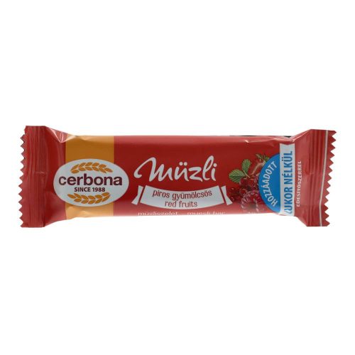 Cerbona müzliszelet cukormentes Piros gyüm.
