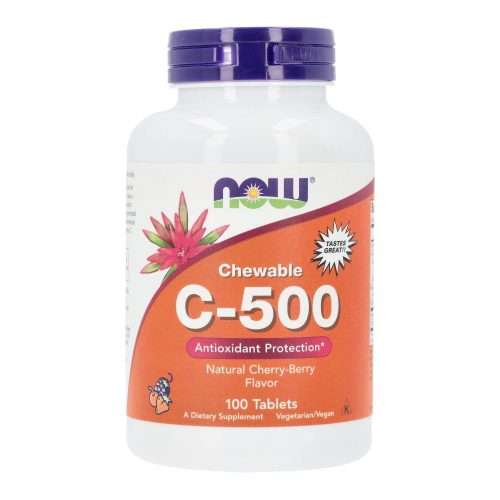 Now c-500 cseresznye ízű rágótabletta
