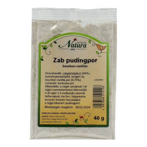 Natura zab pudingpor vaníliás 40g