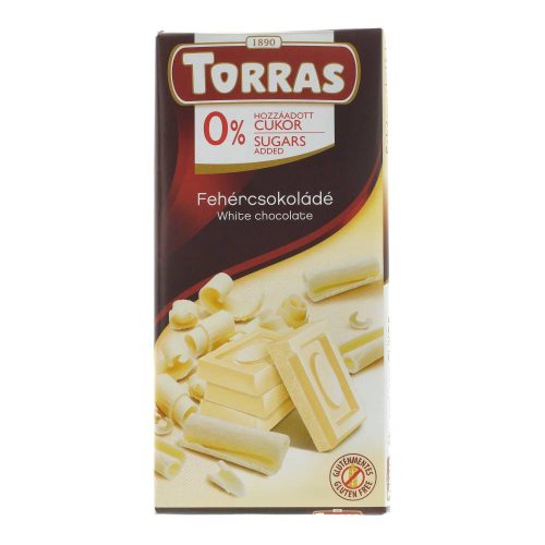 Torras fehércsokoládé gltuénmentes, cukormentes