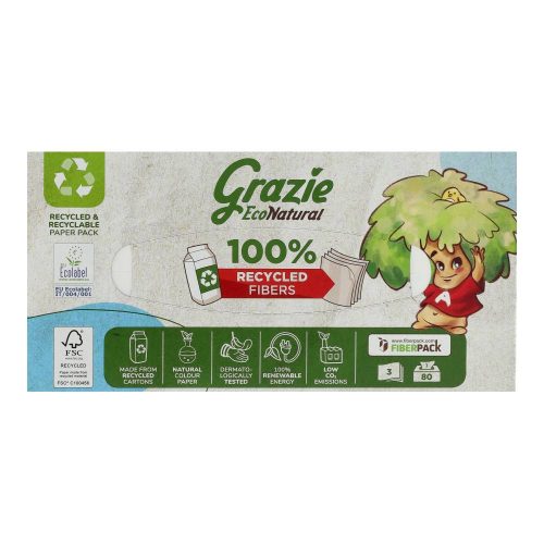 Grazie natural kozm. Kendő 3rétegű 80lap