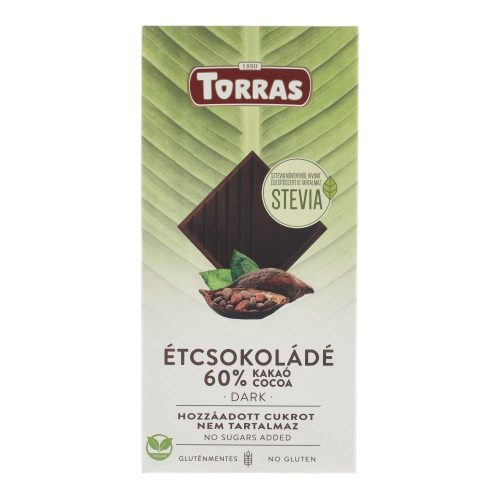 Torras stevia étcsoki gluténmenteshozzáadott cukor nélkül