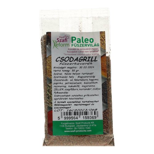 Szafi r.fűszer csodagrill 50g