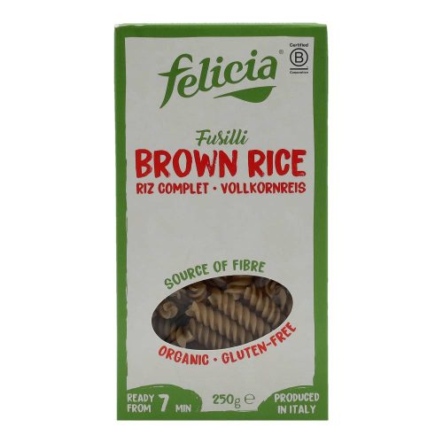 Feliciabio gluténmentestészta barna rizs fusilli