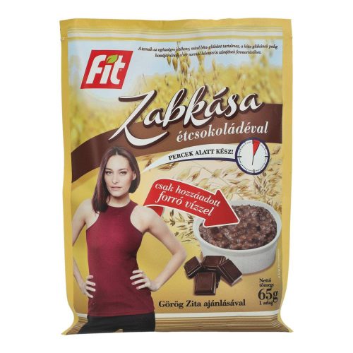 Fit zabkása étcsokoládéval