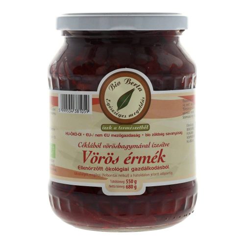 Bio berta bio vörös érmék cékla savanyú