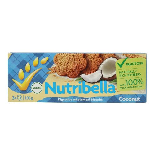 Nutribella keksz fruktózzal kókuszos