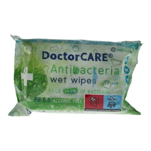 Doctor care antibakteriális nedves törlőkendő 72 db