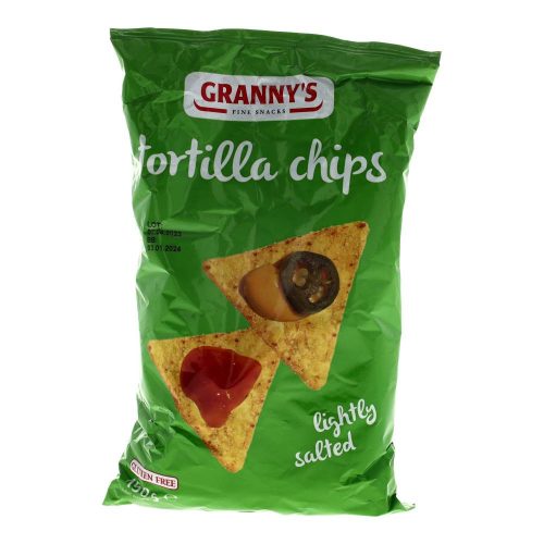 Grannys tortilla chips enyh.sós gluténmentes 90n