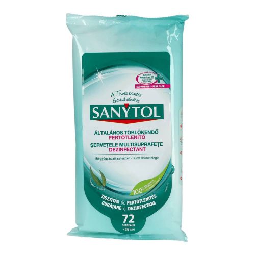 Sanytol fertőtlenítő törlőkendő