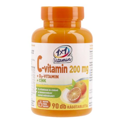 1x1 c-vit.200mg+d3-vit.500ne+cink rágótb