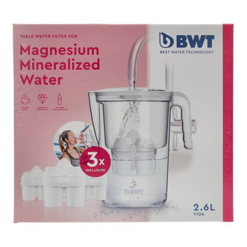 BWT Vida vízszűrő kancsó 3 filterrel, manuális, 2.6 liter