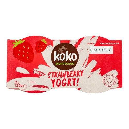 Koko kókuszghurt epres 2x125g