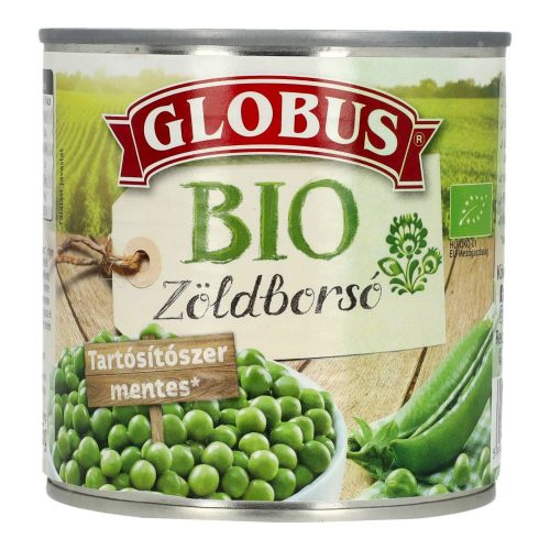 Globus bio zöldborsó konzerv
