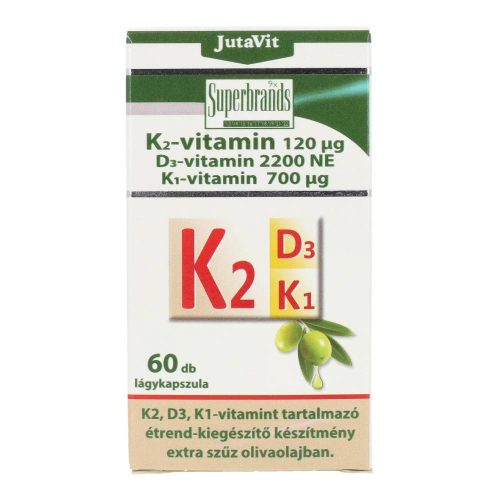 Jutavit k2+d3+k1-vitamin lágykapszula