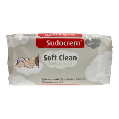 Sudocrem törlőkendő soft clean 55db